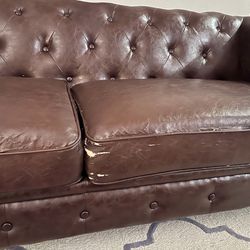 Chesterfield Sofa - Free - Faux Leather 
