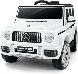 Licensed Mercedes-Benz AMG G63 Ride on Toys,Electric Car for Kids W/Parents Control,Electric Powered G Wagon Ride On Truck Toy,Low Battery Prompt,Blue