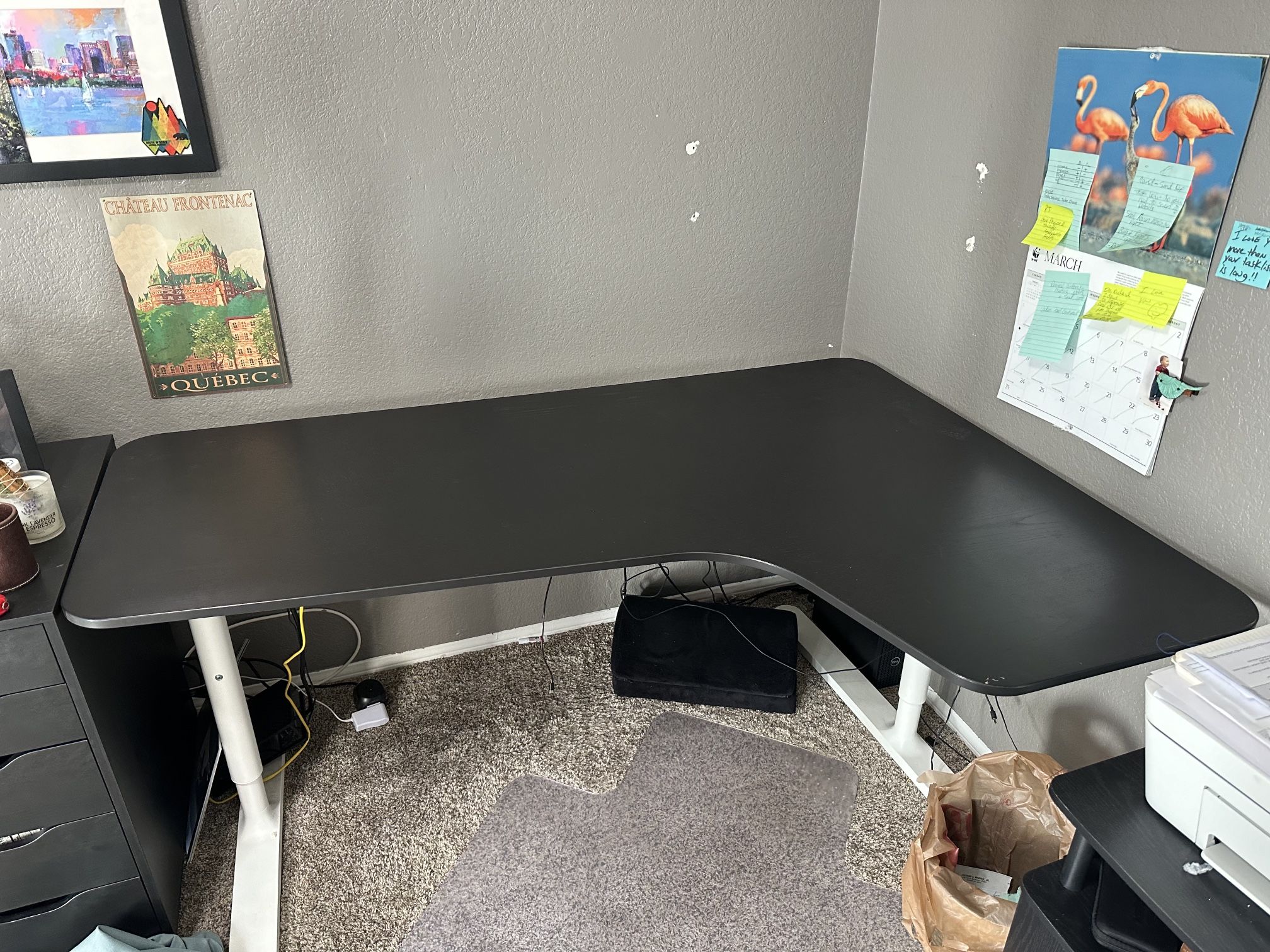 IKEA becket Right Corner Desk With Office Chair