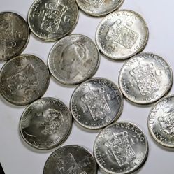 (Below Spot Price) Dutch 2½ Gulden - Wilhelmina Silver Coins Lot 6.94 Oz Silver 