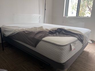 Queen size bed frame and mattress