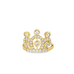 10k Yellow Gold Crown Ring