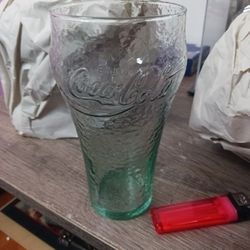 Vintage Coke Glass Green Tint 