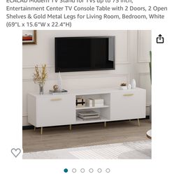 White TV stand 