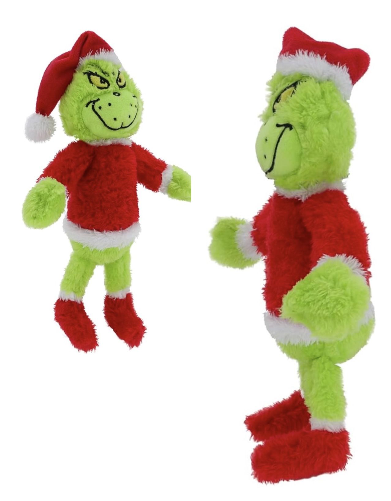 10" Green Christmas Monster Plush Toy – Soft Christmas Stuffed Animal Doll for Boys and Girls, Perfect for Christmas Decorations and Gifts (Red-A)