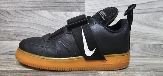 Nike Air Force 1 Utility Black Gum Sneakers AO1531-002 With Box (A1D027749)