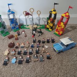 Lego Harry Potter Lot Quidditch Match + Ford Anglia