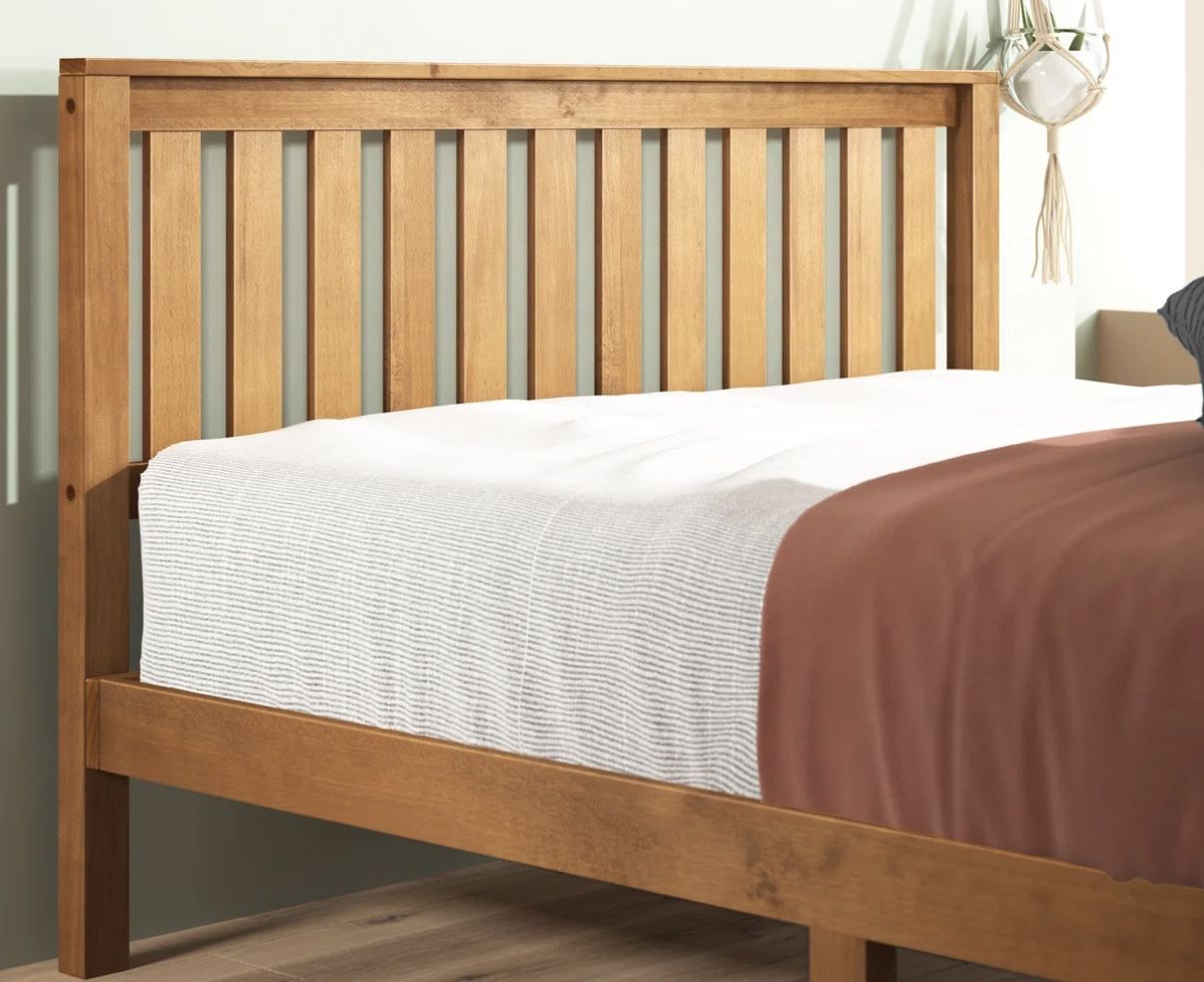 Solid Wood Slat Bed Frame (Queen)
