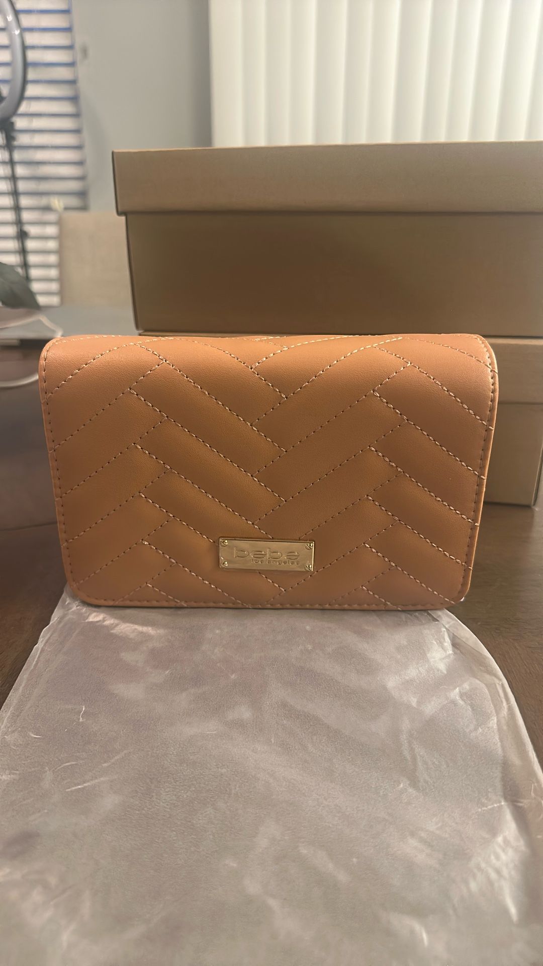 Bebe Sophia Crossbody Purse Small In Nude
