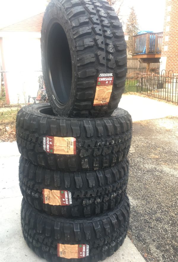 20 inch Federal couragia M/T 33” mudders LT Tires new MUD terrain for