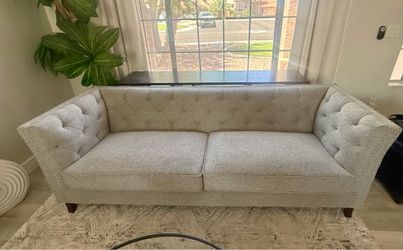 Tufted Gray Sofa