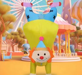 Upside Down Clown Mascot