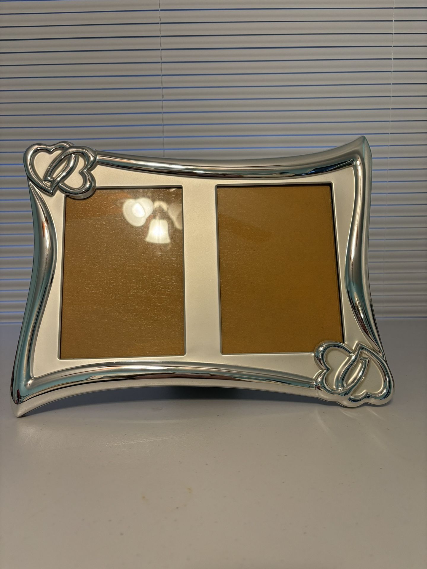 Lenox UNUSED Heart Photo Frame Invitation Double Frame 5 x 7 Wedding Promises