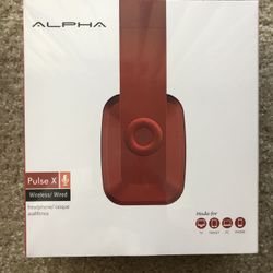 Alpha PulseX Red Headphones - brand new