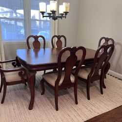 Dining Room Table and Six Chairs