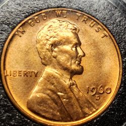 1960 LINCOLN CENT D/D DDO FS-101 SMALL DATE OVER LARGE DATE