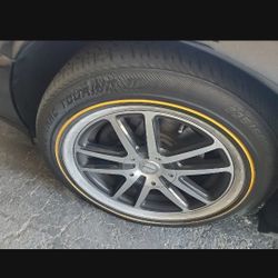 Silver And Black Rims