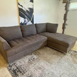 Gray 3-Seater Sectional Sofa