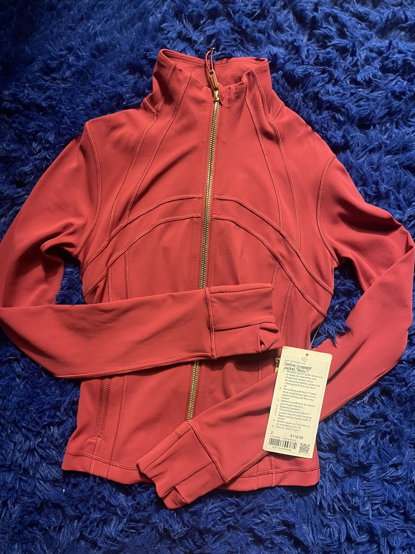 Deep Pink Lululemon Define Cropped Jacket