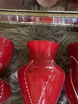 3 Red Vases