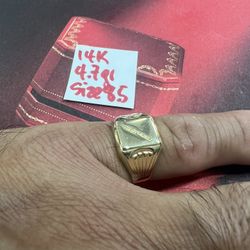 14K Solid Gold Ring For Wedding 4.7Gr Size 8.5