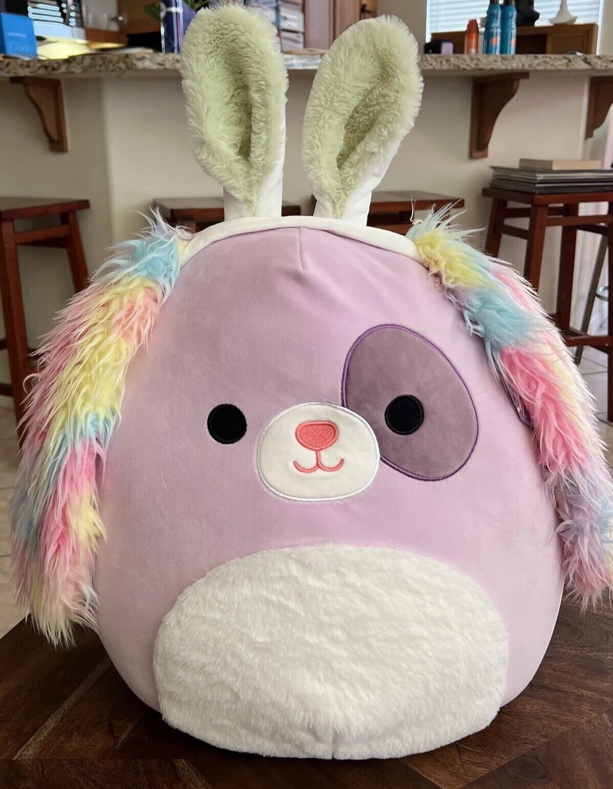 Squishmallow 16 inch Barb Easter Plush 2024 Dog w Bunny Ears Rare