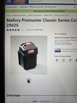Mallory promaster classic series coils 28625
