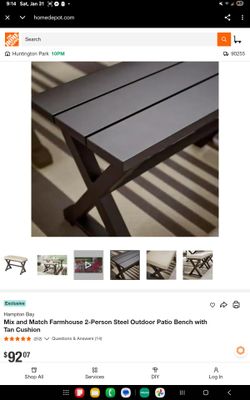 St John's Bay Metal Garden Bench