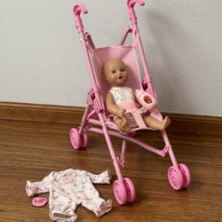Melissa & Doug Baby Doll with Stroller
