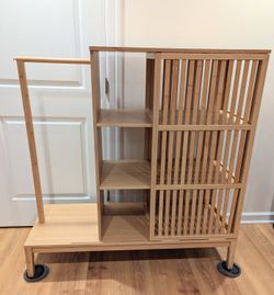 IKEA NORDKISA Open Wardrobe/Dresser w/Sliding Door, Bamboo for