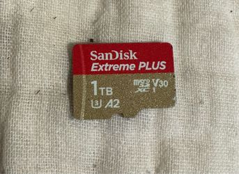 SanDisk Extreme PLUS 1TB microSDXC, rated U3 / V30 / A2 sd card for sale