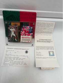 Joe Montana Signed Upper Deck Authenticated 2-Card Set #139/1000 – UDA – Complete w/ COA