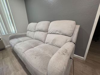 Electric couch with recliners and Type C charger on both sides
