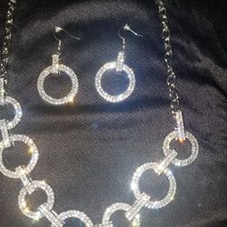 Cz Earring And Necklace set 