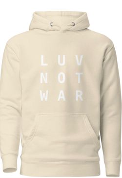 LUV NOT WAR Graphic Pullover Hoodie