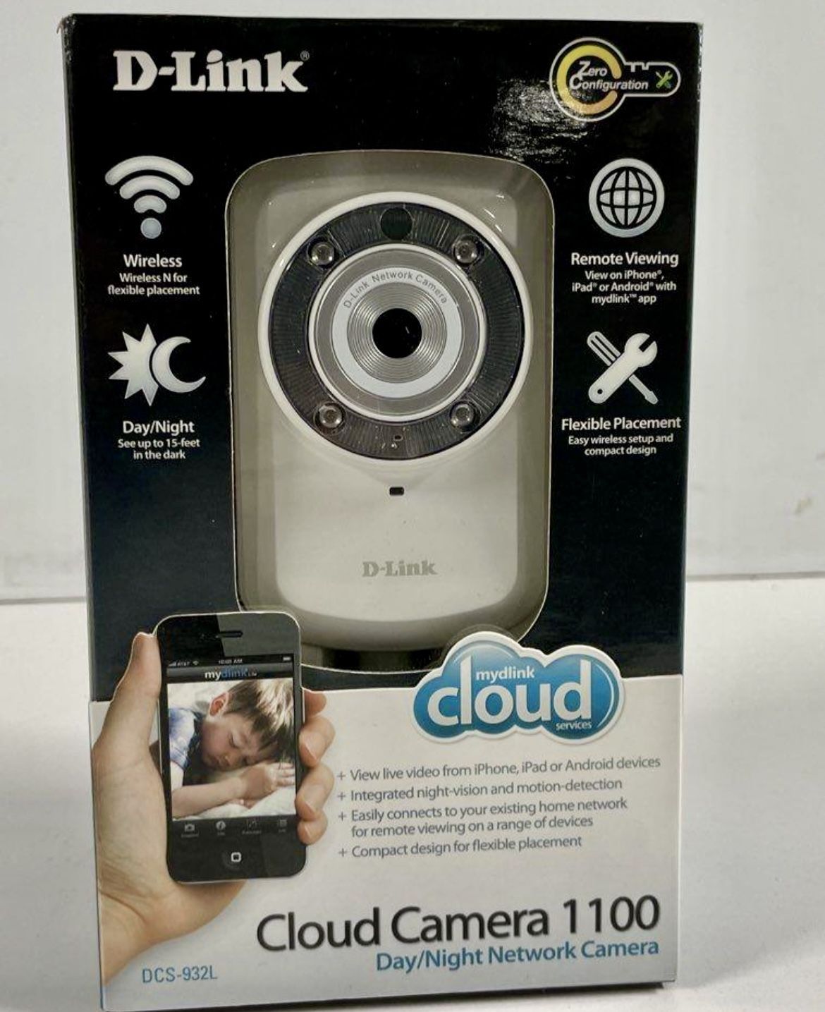 D-LINK CLOUD DAY/NIGHT NETWORK CAMERA 480P SD DCS-932L - NIB