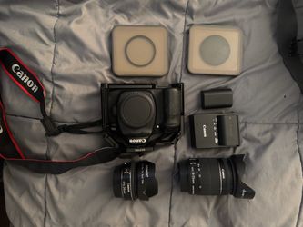 Canon EOS 80D Camera Bundle – 2 Lenses, 2 Battery, Charger & Accessories