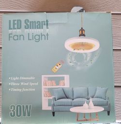 LED Smart Fan With Light