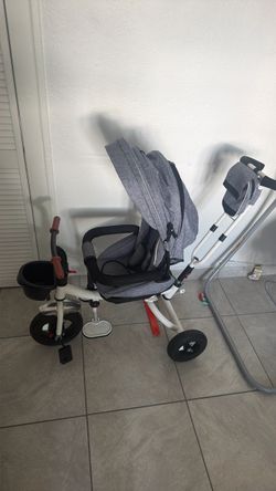 Baby Toddler Tricycle with Canopy and Push Handle