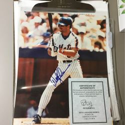 Wally Backman Autographed Photo 8x10