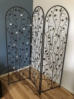 Candle Screen w/votive candles 68” X 52”   $40