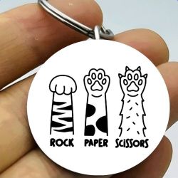Pet Animal Hot Paws Funby Stainless Steel Keychain 