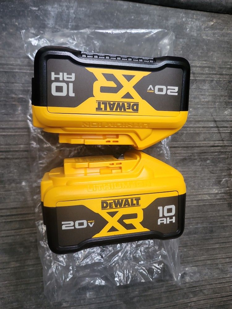 DEWALT 20VMAX XR 2 BATTERIES 10.AH NEW $200 EACH