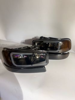 1999 to 2007 GMC Sierra 1(contact info removed) HD, 1999to 2006 Yukon LED HeadLights faros focos luces micas