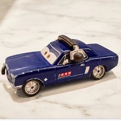 Disney Pixar Cars Brent Mustangburger With Headset WGP Diecast