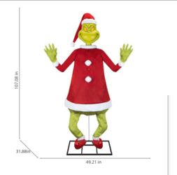 Gemini 9ft Animated Grinch Santa Christmas Prop Brand New In Box (BNIB)