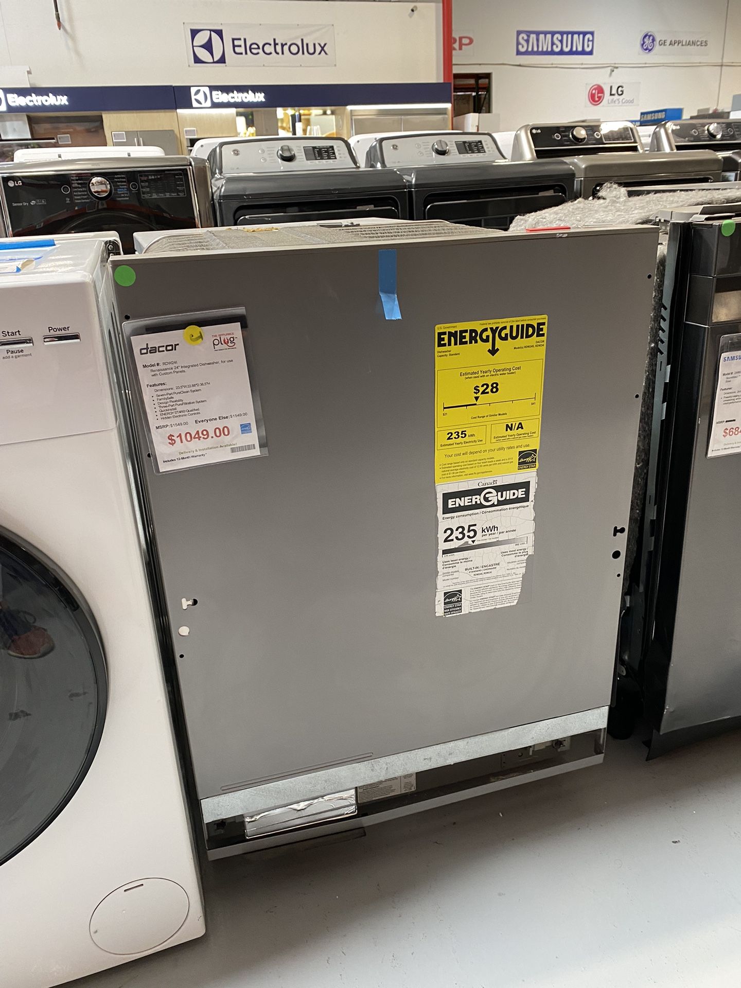 Dacor Custom Panel Ready 24” Integrated Dishwasher