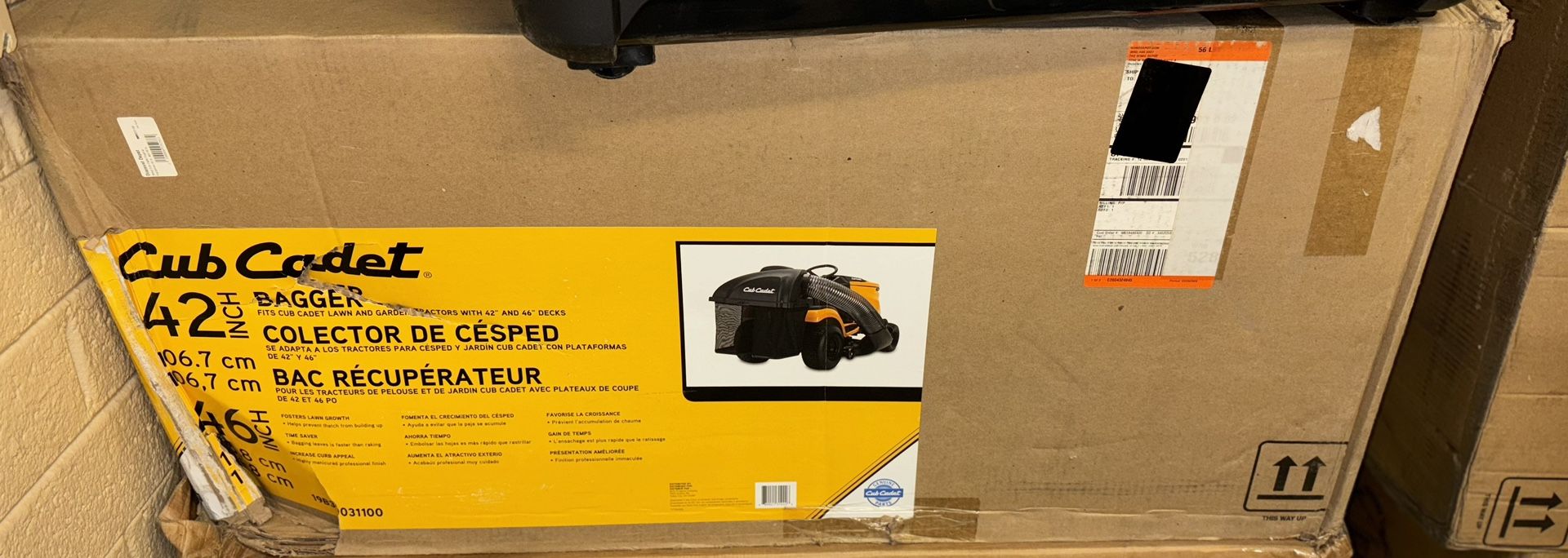 (New) Cub Cadet Original Equipment 42 in. and 46 in. Double Bagger for XT1 and XT2 Series Riding Lawn Mowers (2015 and After