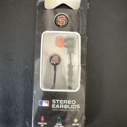 Official MLB SF Giants Stereo Earbuds
