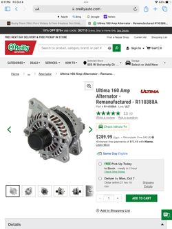 Alternator For Dodge Journey